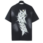 HELLSTAR Letter Pattern T-shirt